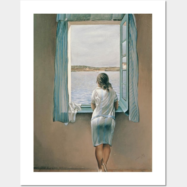 Painting Young Woman at a Window Salvador Dali T-Shirt T-Shirt Wall Art by J0k3rx3